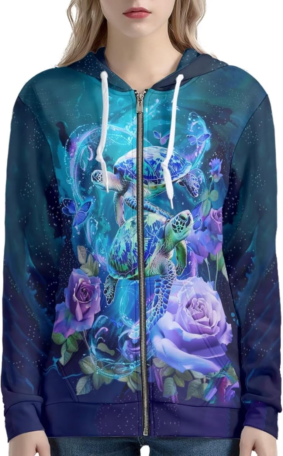 Showudesigns Women's Clothing Zip Up Hoodies XS-5XL Fashion Sweatshirts Clothes Fall Pullover Tops