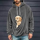 Generic Men’s Pet Pouch Hoodie Kangaroo Pocket – Roomy Oversized Silhouette