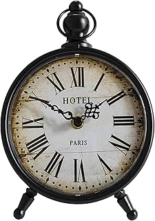 HZDHCLH Vintage Table Clock Battery Operated,Retro Mantel Clock for Livi...