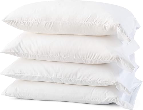 Micropuff Fundas de almohada blancas, microfibra cepillada suave y sin arrugas (blanco, Queen (paquete de 4)