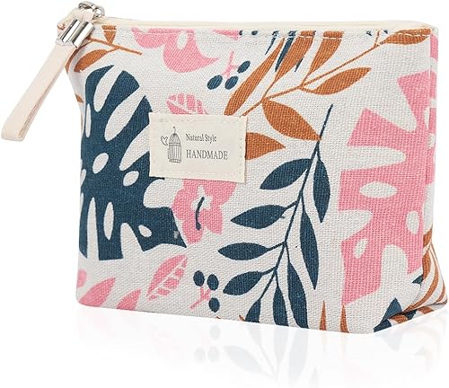 Miniatura 3 de Bolsa de maquillaje, organizador de viaje, neceser para mujer, pequeña funda de cosméticos para bolso, lindo embrague de almacenamiento de tela,