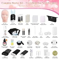 Vista 16 de EyeLash Extension Kit for Beginners, Professional Lash EyeLash Extension Practice Kit with Everything, Mannequin Head, Eye Lashes Glue, Lash Kit for