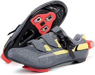 JUHUYP Unisex Fahrradschuhe Herren Damen Rennradschuhe mit Look Delta, Gymnastik Rennradschuhe Kompatibel SPD/SPD-SL Outdoor MTB Mountainbike Schuhe für Damen & Herren