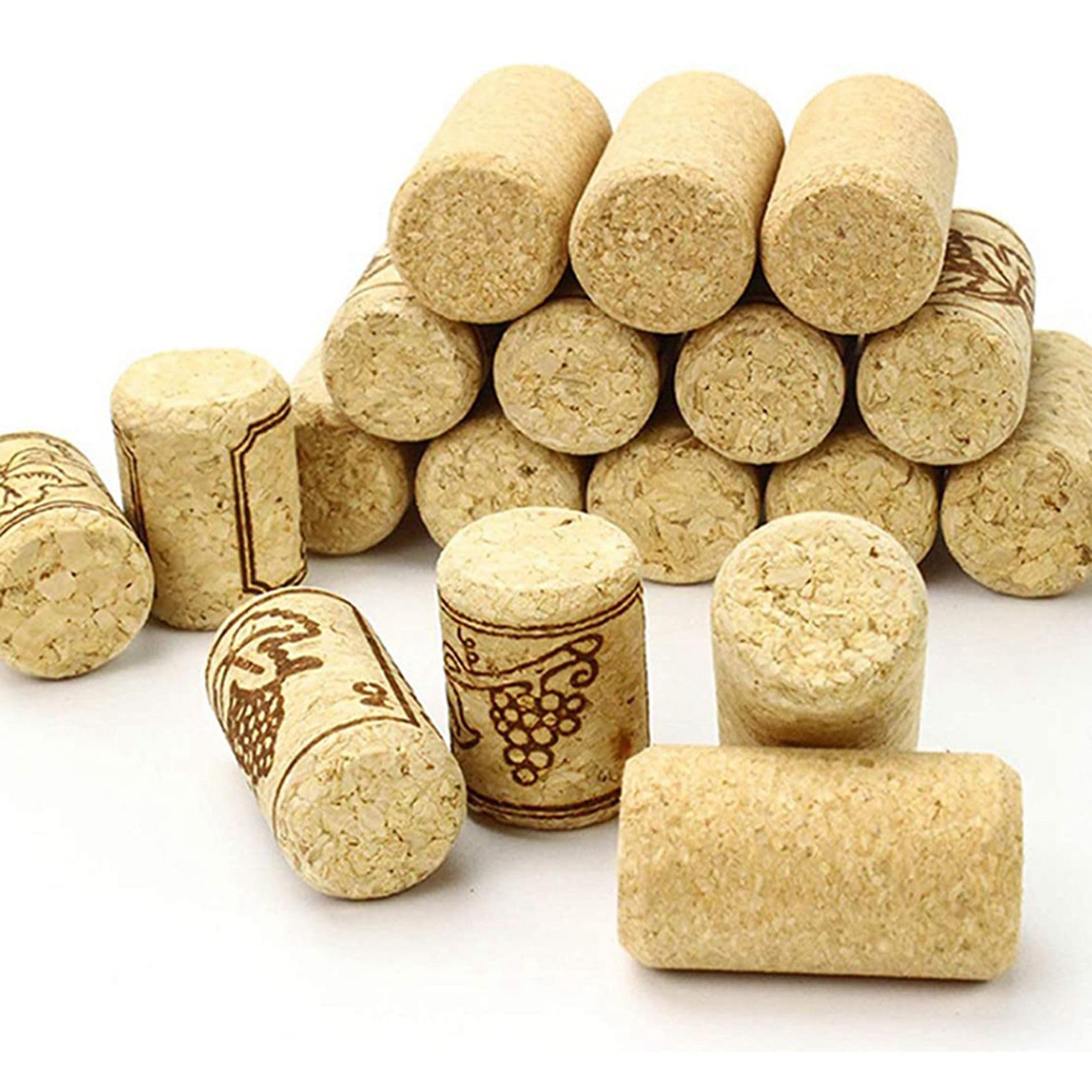 3X Tappi per Vino, Bottiglie di Vino nel Sughero nel Legno Sughero per Sughero Naturale Tappi per Vino nel Legno per DIY, Decorazione E Hobby