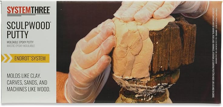 System Three 1600K50 SculpWood Putty Kit, 2 gallon, Brown
