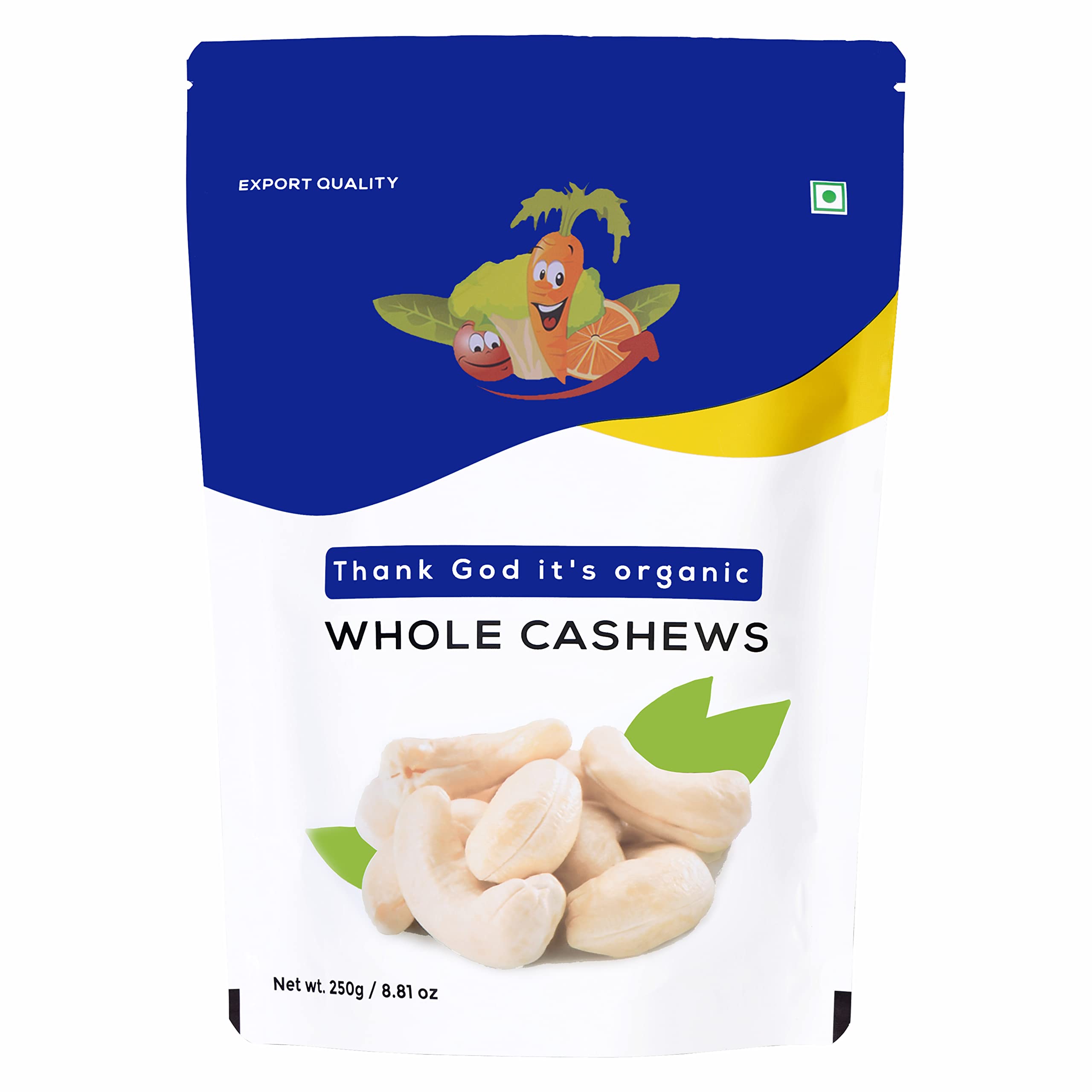 Thank god its organic Whole cashews 250 gm (B0B74JQ556) Amazon Price History, Amazon Price Tracker