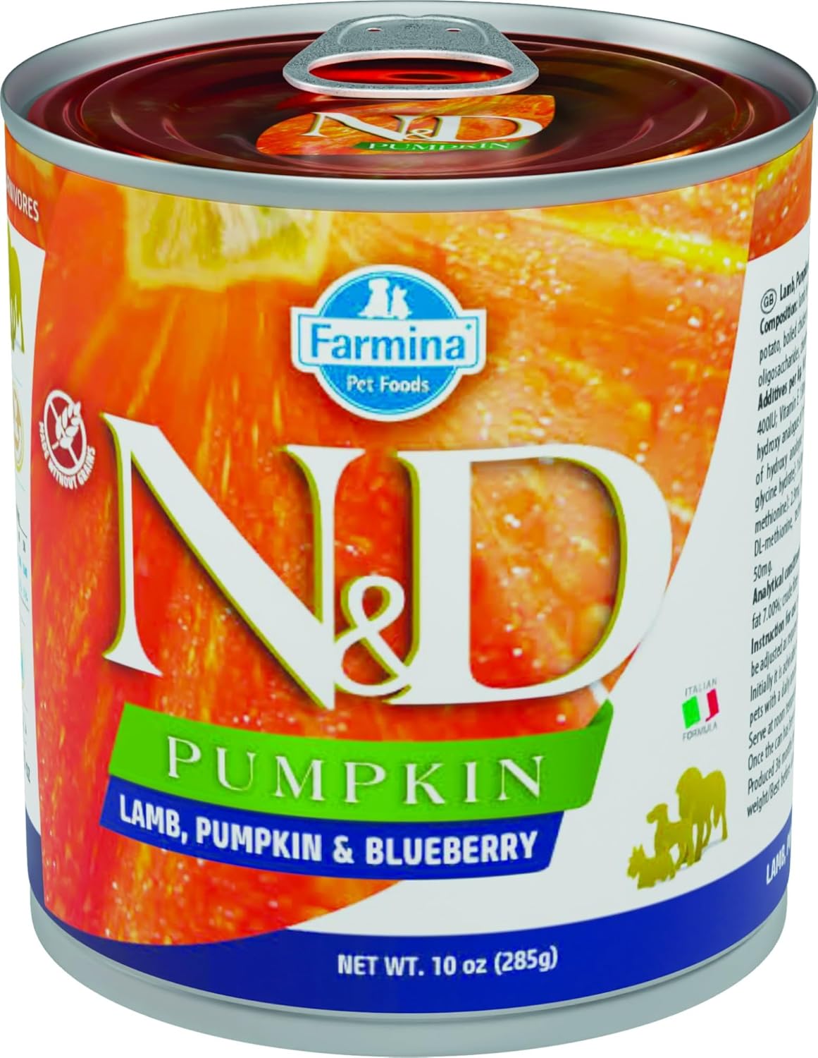 N&D, Farmina Pumpkin Lamb Pumpkin Blueberry Dog Food, 10 Ounce