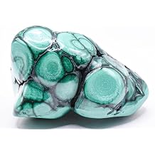 390g 3.1" Rich Green Malachite Freeform Polished Natural Globular Orbicular and Waved Pattern Collectible Gemstone Crystal Mineral Specimen - Congo