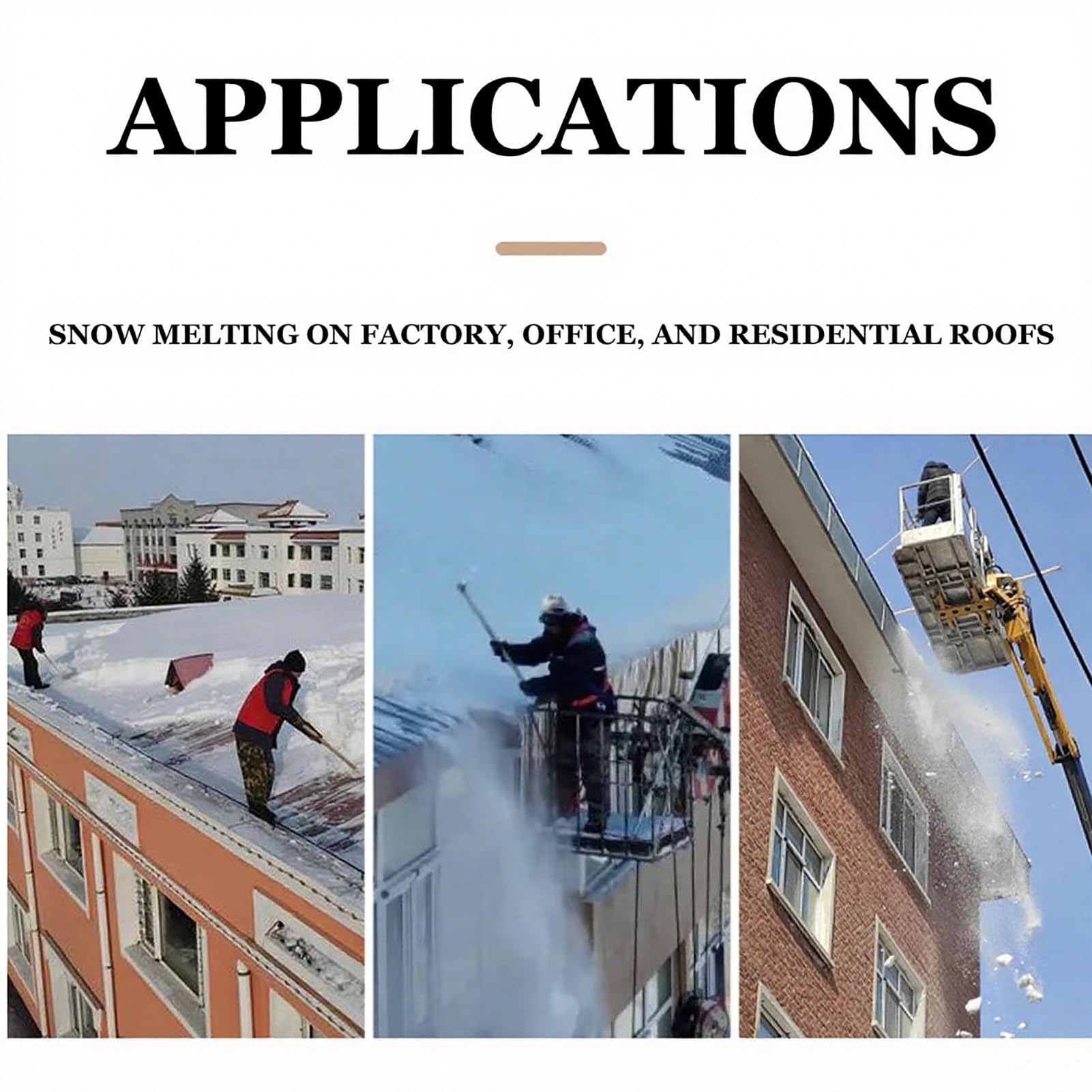 Kit di sbrinamento per tetto elettrico, nastro termico per sciogliere la neve, cavo termico in grafene, impermeabile IPX7 per la prevenzione delle dige di ghiaccio