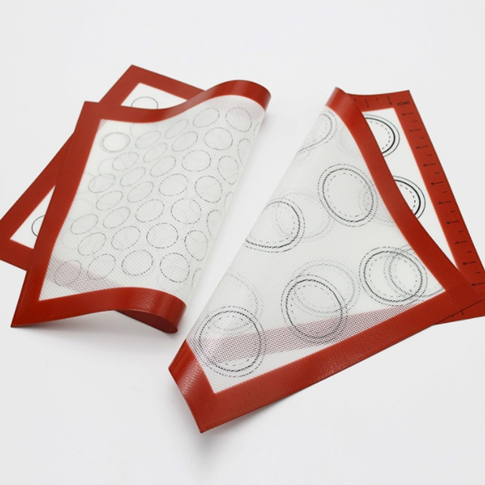 Wiederverwendbar Fiberglas-Silikon-Backmatte, antihaftbeschichtet, waschbar, wiederverwendbar, multifunktional, verdickte Silikon-Backmatte Klebt nicht(60cm)