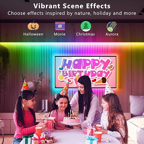 Miniatura 5 de DAYBETTER RGBW IC - Tira de luces LED, 16.4 pies inteligente RGB+blanco (6500 K) 4 colores en 1 luces LED con chips IC integrados, control de