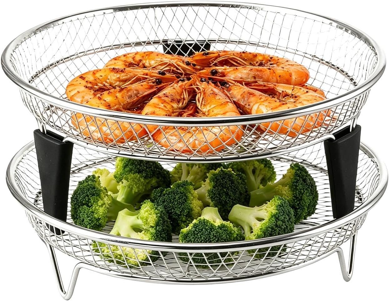 Air Fryer Rack Stainless Steel Stackable Tray