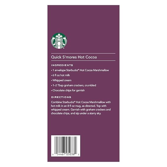 Starbucks Hot Cocoa Mix Duo for Rich Chocolate Flavor and Cozy Beverages, Double Chocolate Hot Cocoa and Marshmallow Hot Cocoa, 8 Ounce, 8 Packets per Box (Variety Pack)
