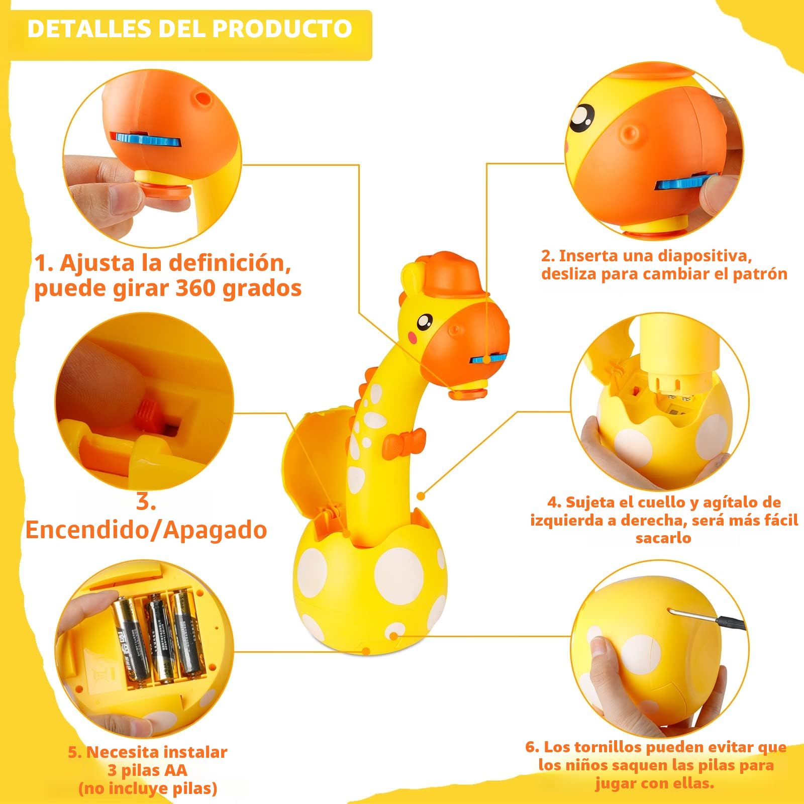 KETIEE Proyector de Dibujos para Niños,Juguete de Dibujo con Proyector de Arte Juego de Mesa de Dibujo Educativo de Proyección de Aprendizaje Proyector Inteligente para Niños Niñas 3-6 Años,Amarillo