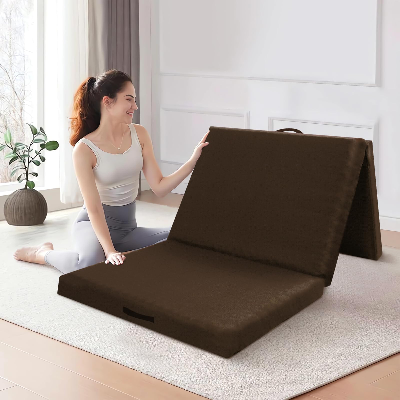 送料込⭐️セミダブル aicomri 折りたたみマットレス 高反発 折畳 8cm ✨セミダブル✨ 折りたたみマットレス 高反発 厚さ8 cm 120x195 cm