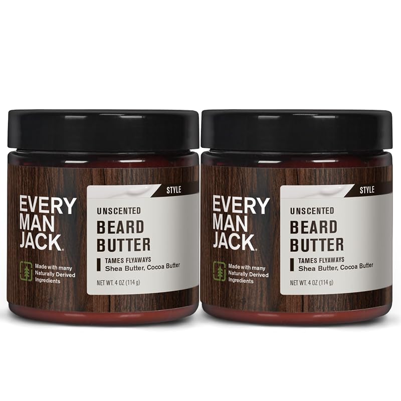 Manteiga para Barba e Bigode Every Man Jack Sem Fragrância, Pacote com 2