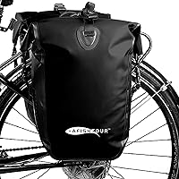 Vista 1 de Alforja impermeable para bicicleta, bolsa de sillín de 25 litros para soporte trasero de bicicleta, bolsa de bicicleta para comestibles, computadora