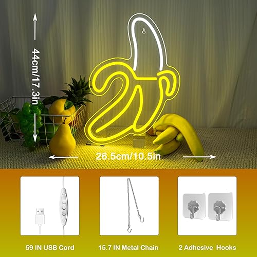 Miniatura 4 de Señales de neón de plátano, luces de neón LED, luces decorativas de arte en la pared, luces de neón para la pared de la habitación, dormitorio de