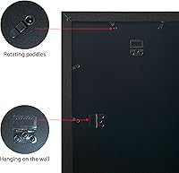 Vista 6 de VCK Marco de fotos de madera de 18 x 24 pulgadas para carteles, impresiones, fotos, fotos, mapas, certificados y obras de arte, color negro