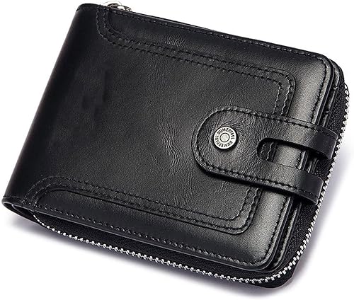 ZAINJO Wallets For Men Genuine Cowhide Leather Men Wallets Fashion Male Zippers Wallet Small Mini Coin Pocket Purse Card Holders Walet Bag Boys