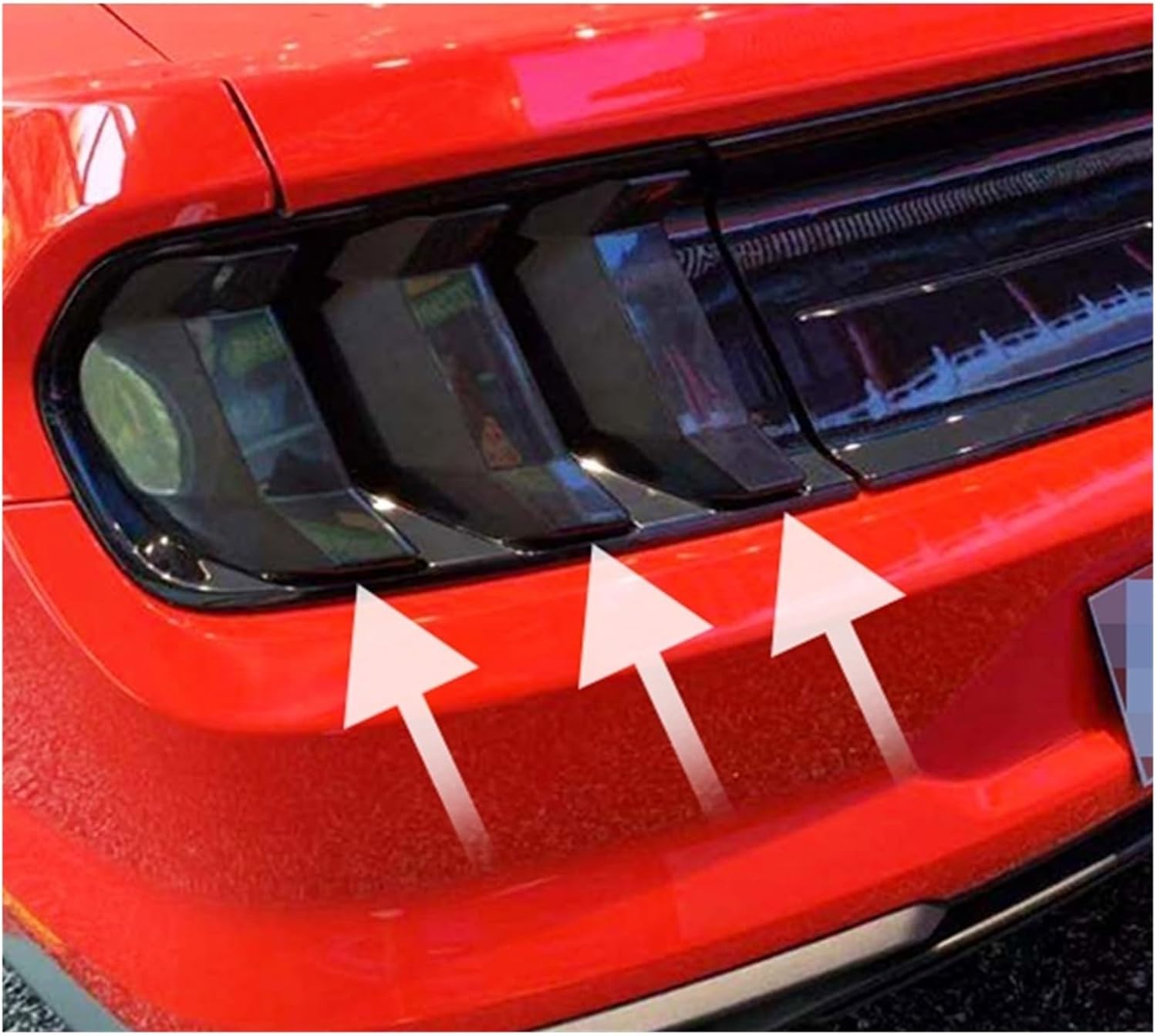 Car Rear Tail Light Lamp Decoration Cover Trim Compatible with Ford Mustang 2018 2019 2020 2021 2022 2023 Taillight Cover Accessories