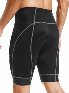 qualidyne Men's 3D Padded Cycling Shorts with Silicone Leg Grippers