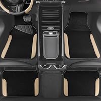 Vista 3 de CAR PASS Alfombrilla impermeable para automóvil, alfombrillas universales para automóvil con almohadilla para el talón del conductor, alfombra