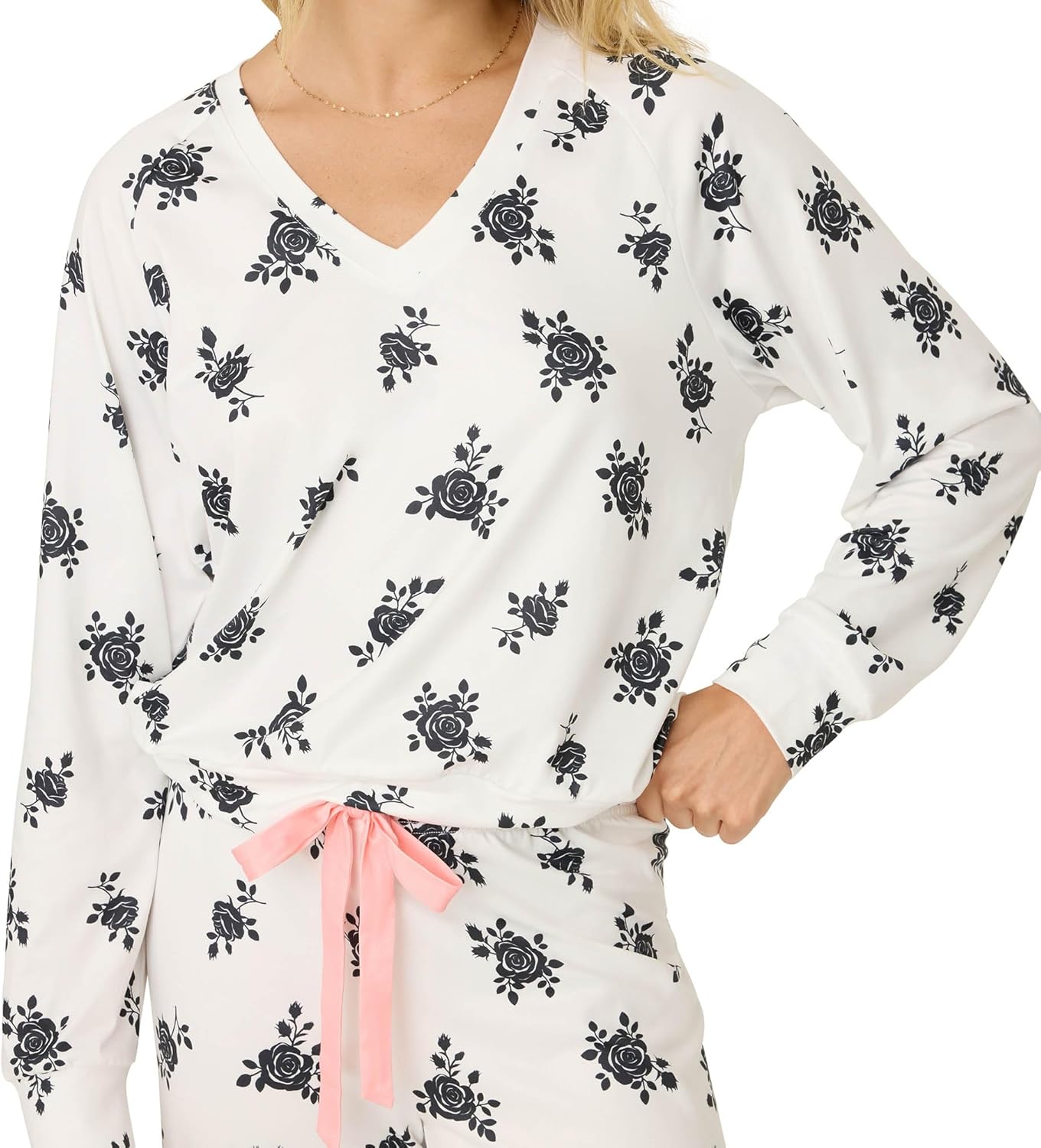 PJ Salvage womens [Amazon Exclusive] Cloud Jersey Open-bottom Pajama 2-piece Pj Set - Image 7