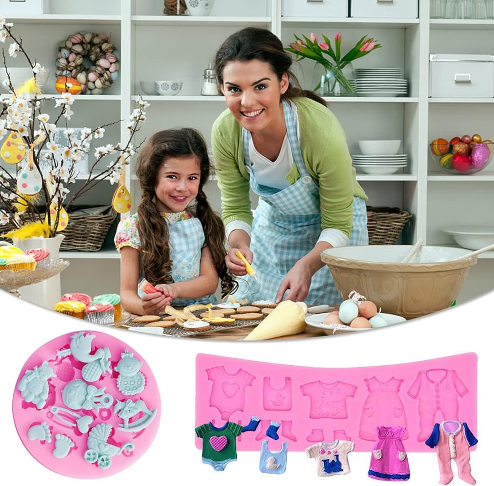 Moule à Fondant En Silicone Forme Fille - Pour Chocolat, Bonbons, Décoration Gâteaux, Résiste à -40°C à 230°C