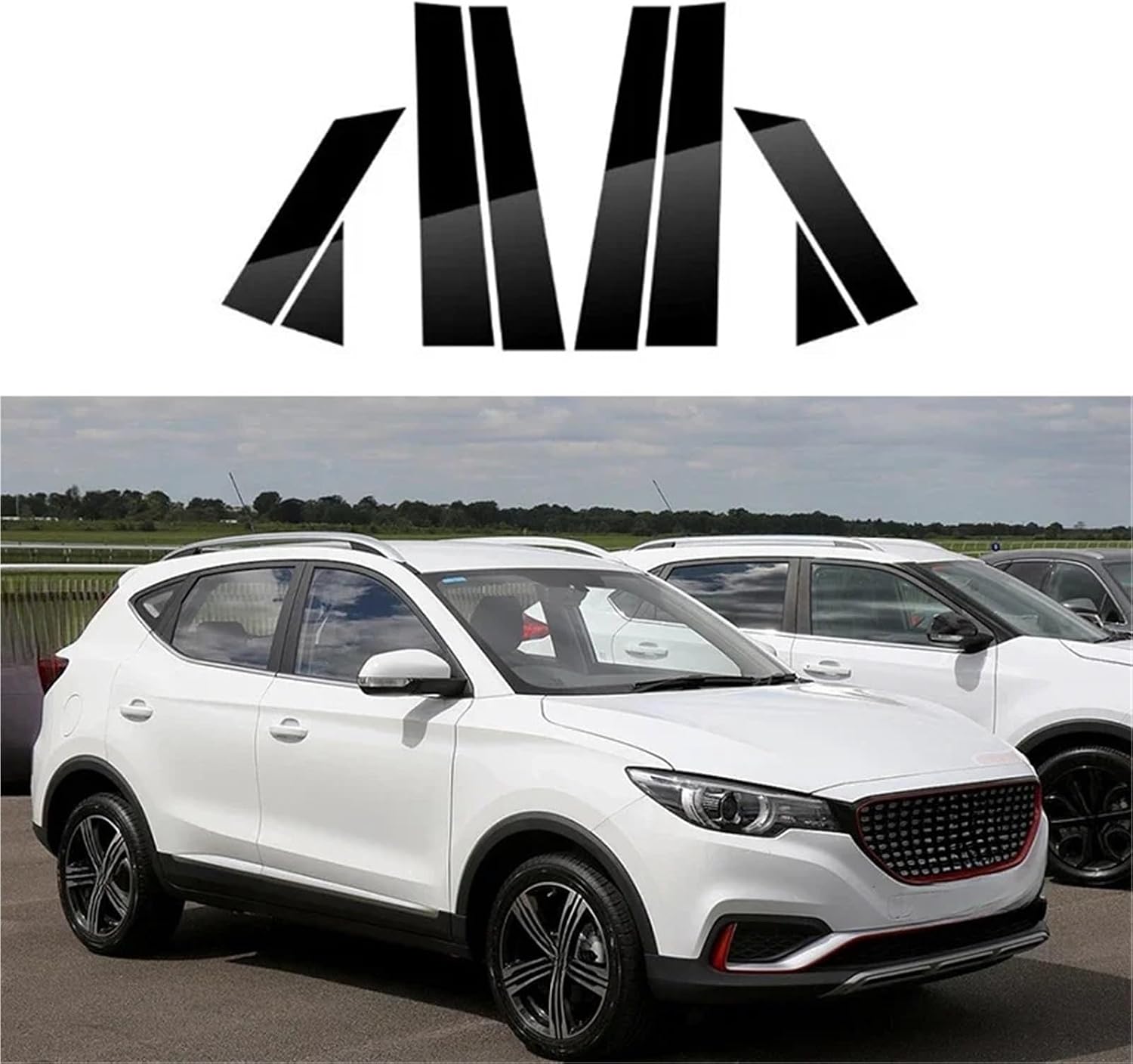 For MG ZS 2018-2023 Pillar Posts Window Trim Stickers Car