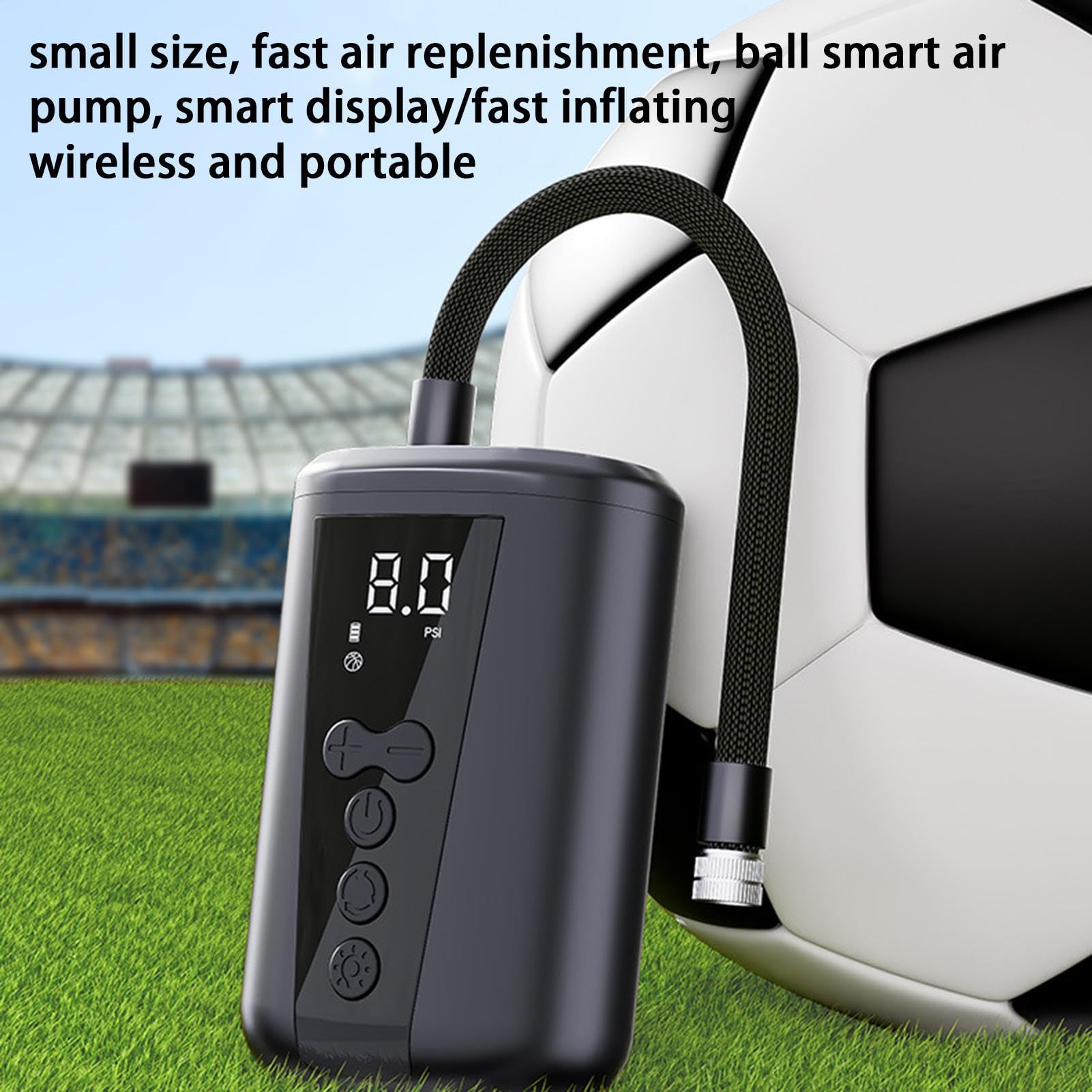 Elektrische Luftballpumpe Digital Smart Luftpumpe mit LED-Licht | Basketball Fußball Volleyball Inflator Trainingszubehör
