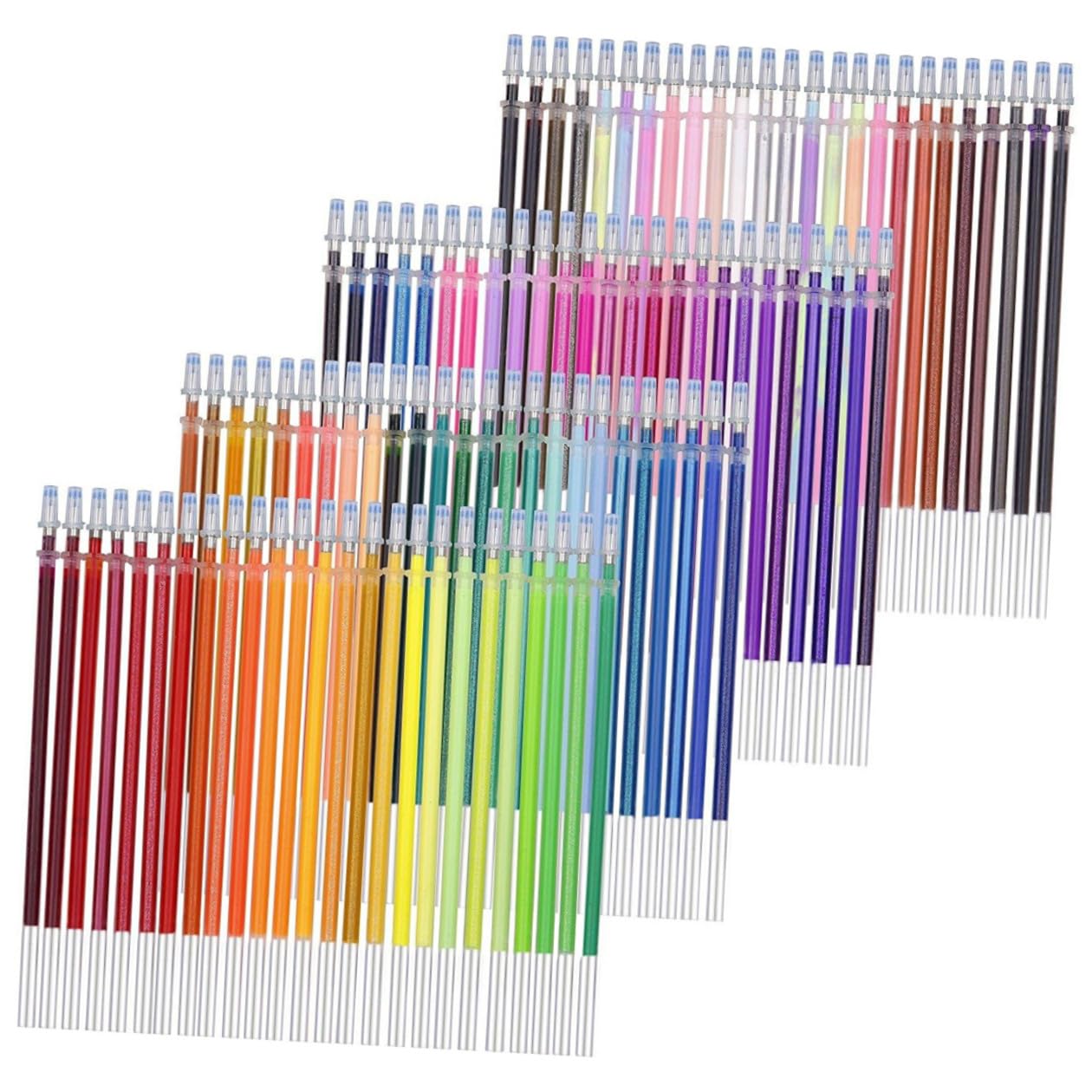 SEWACC 300 Pièces Recharges Stylos Gel Couleur Pointe Fine Encre pour Dessin Scrapbooking Bureau École