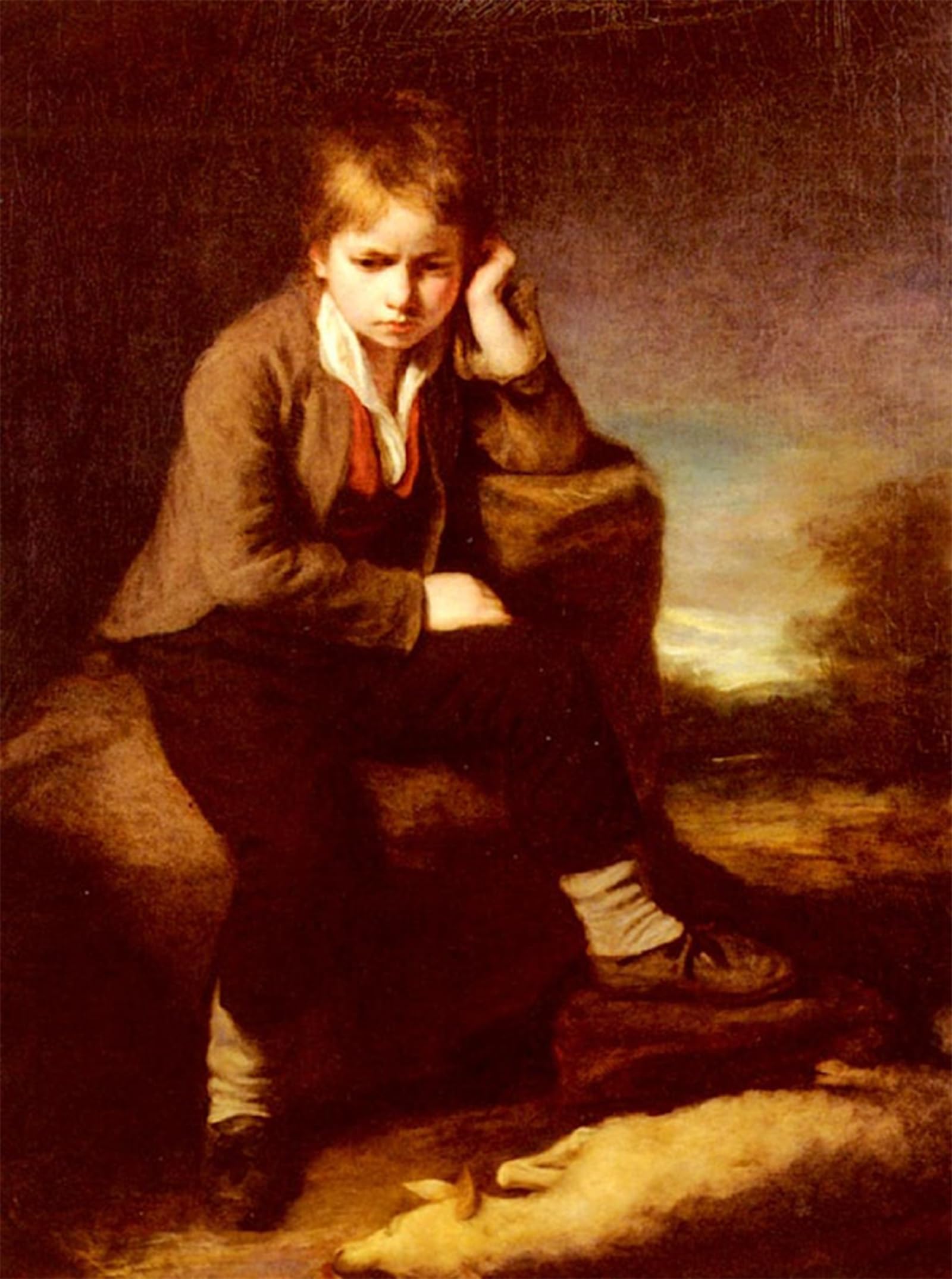 ARTXLXXBN Famous Prints Artwork Pictures Poster Painting Art the Shepherd Boy by John Opie Artwork Landscape Pictures for Home Decor 60x90cm