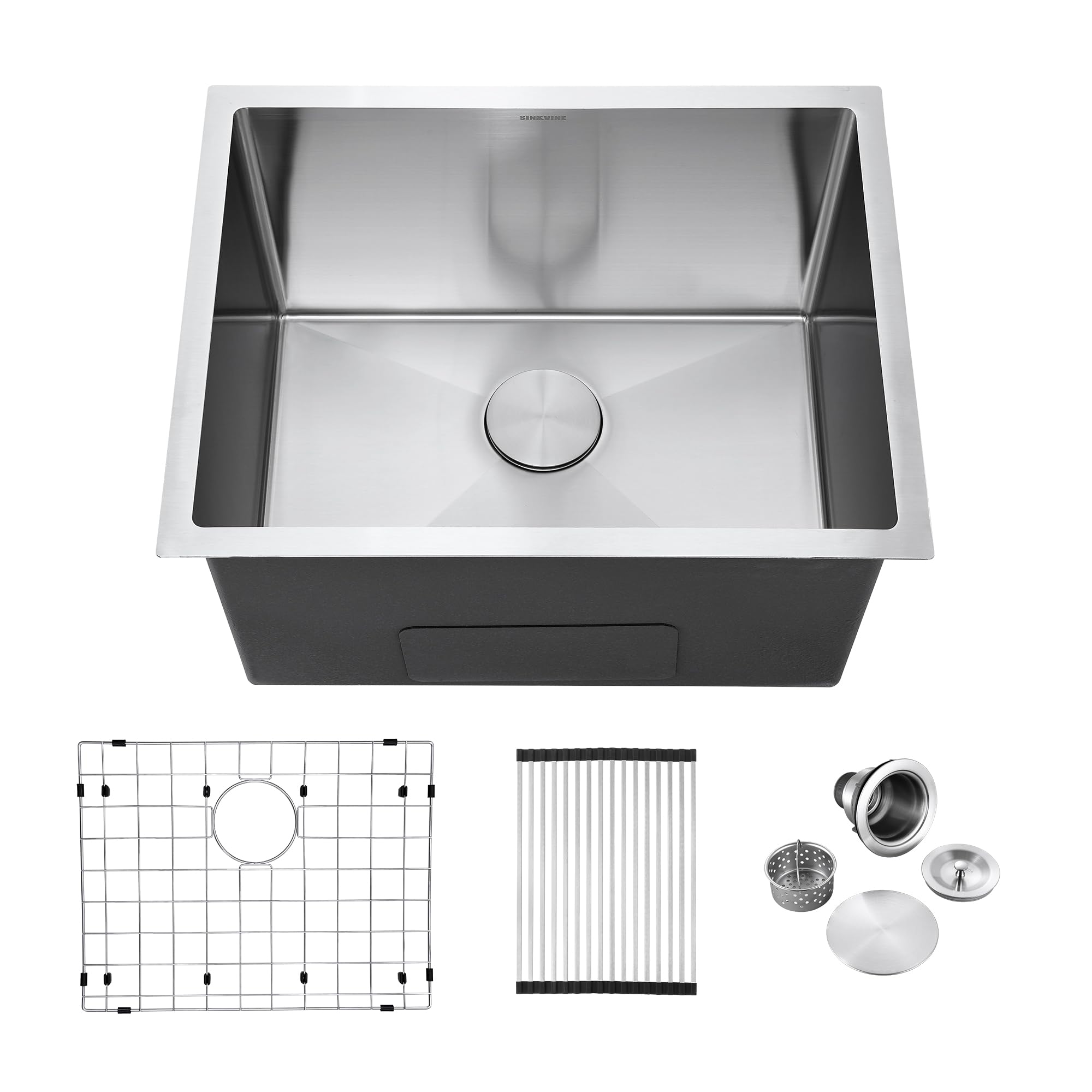 24-inch Undermount Laundry Utility Sink, SINKVINE Stainless Steel Sink