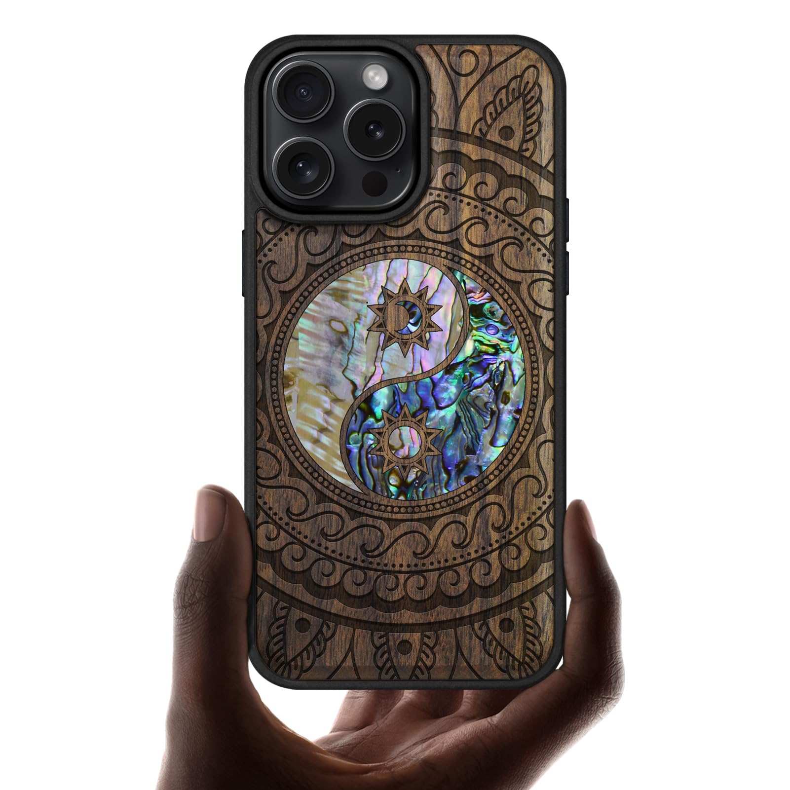 Carveit Magnetic Case For IPhone 17 Pro Max Case, Wood Artisan Engraved Hand