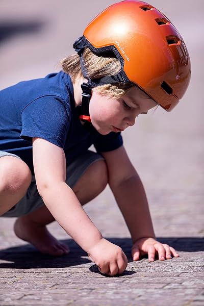 ABUS Kinderhelm Skurb Kid - robuster Fahrradhelm im Skater-Look mit Platz für einen Zopf und vielfältigen Designs - für Mädchen und Jungen - 4