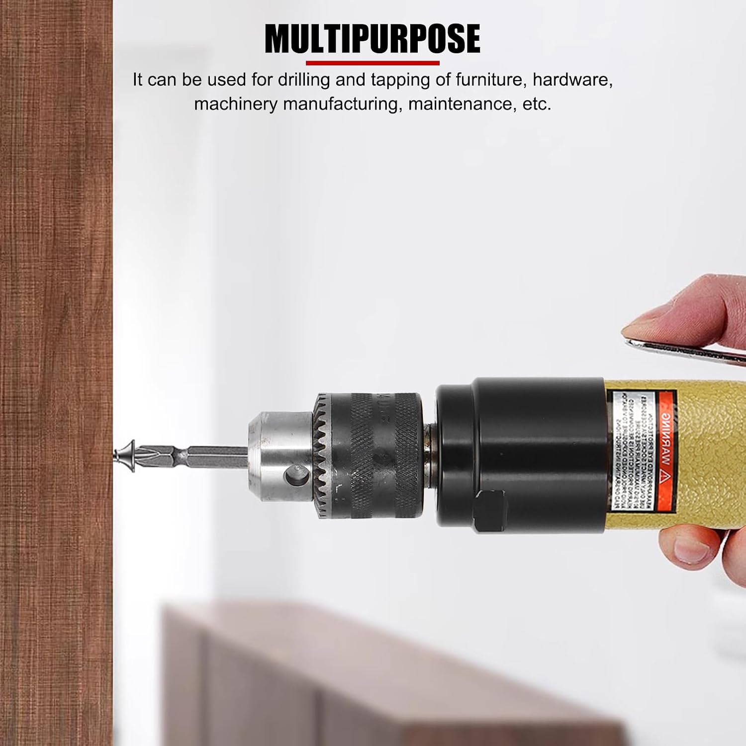 EVTSCAN Portable Aluminum Alloy Pneumatic Air Screwdriver, with 3/8 Inch Chuck, Adjustable Speed, Reversible, Multi Purpose Lightweight Power Tool for Driving Screws Bolts or Drilling Holes
