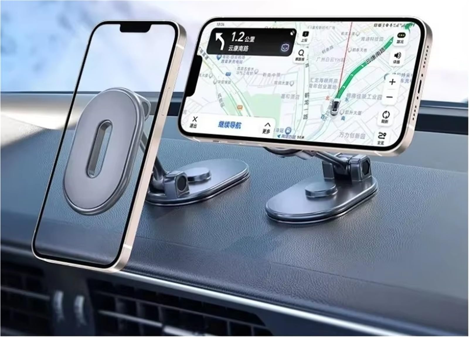 Per Iphone Universale 1080 Rotazione Telefono Supporto Magnete Smartphone Supporto Pieghevole Cellulare Staffa In Auto Supporto Telefono Auto