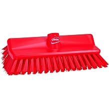 Vikan 70474 Brush,High-Low,Medium,10",PP/PBT,Red