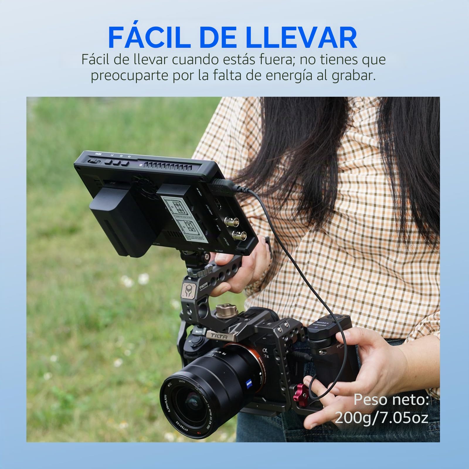 FEELWORLD NP-F750 4400mAh batería de Repuesto para NP-F970 F960 F950 F770 F750 F570 F550, USB-C Carga rápida Recargable para luz LED, Monitor de cámara, transmisión inalámbrica