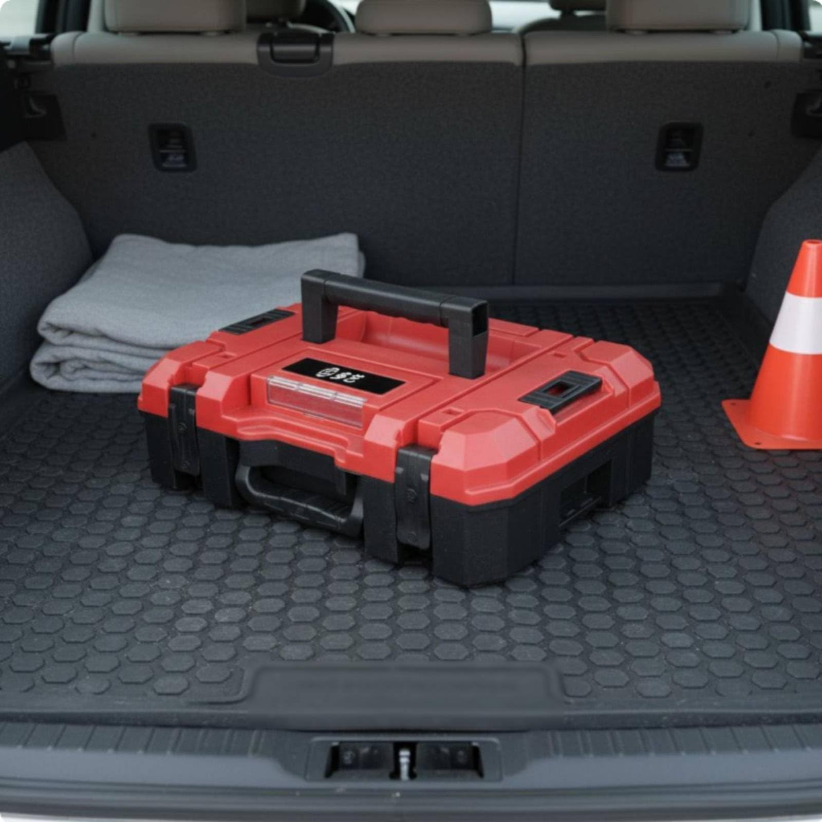 Valigetta Pieghevole Porta Attrezzi Organizer Cassetta Contenitore per Utensili Manuali E Accessori Elettroutensili Design Impilabile con Chiusure, 440-320-135, Per Martello Elettrico