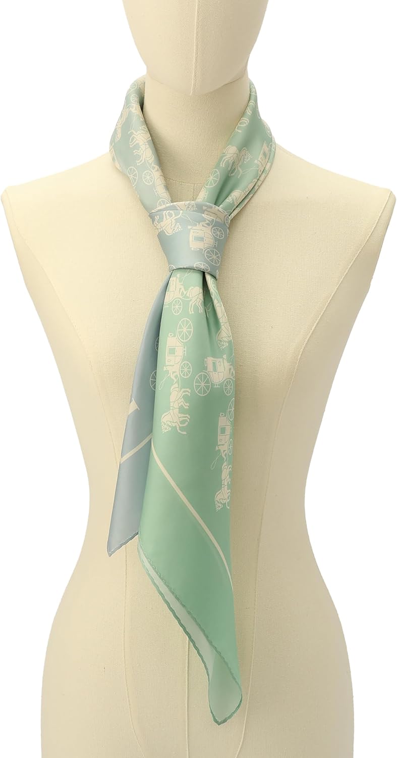 COACH womens Horse and Carriage Ombre Printed Silk Square - Image 6