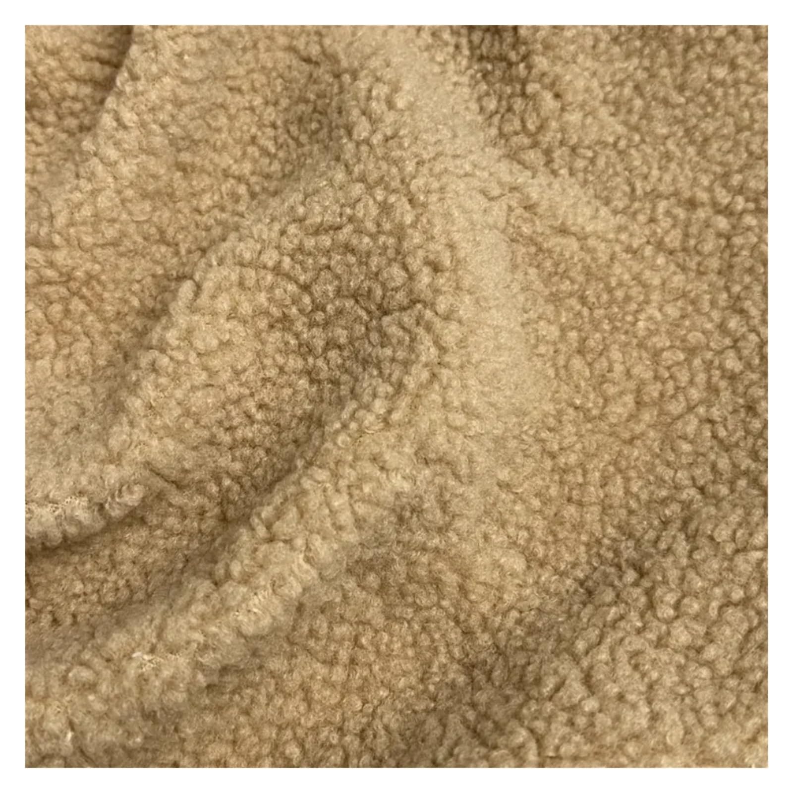 Tejido de forro polar de punto Tela polar de partículas pequeñas, pantalones Cachemira, telas for mantel, ropa hecha a mano, tela costura Diy(Khaki)