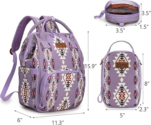 Miniatura 2 de Montana West Wrangler Callie - Mochila para pañales con funda para chupete, bolsa cruzada para botella y correas para cochecito de bebé, diseño