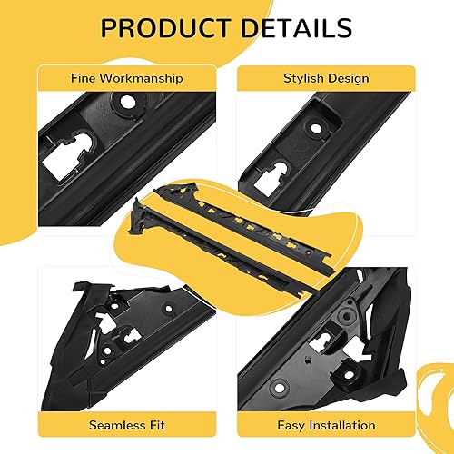 Miniatura 4 de KUAFU Par de soportes interiores de montaje de moldura de pilar A compatibles con Ford Explorer 2011-2019 de repuesto para BB5Z-7803136-BA