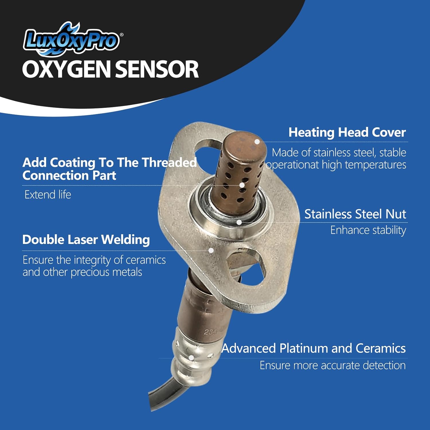 Oxygen O2 Sensor Upstream and Downstream for Toyota Tundra 3.4L 4.7L 2000-2004, 4Runner 2.7L 3.4L 1996-2000, Tacoma 2.4L 2.7L 3.4 95-00 Pickup 3.0L 1994-1995, T100 2.7 3.4 95-98, Replace 234-4162