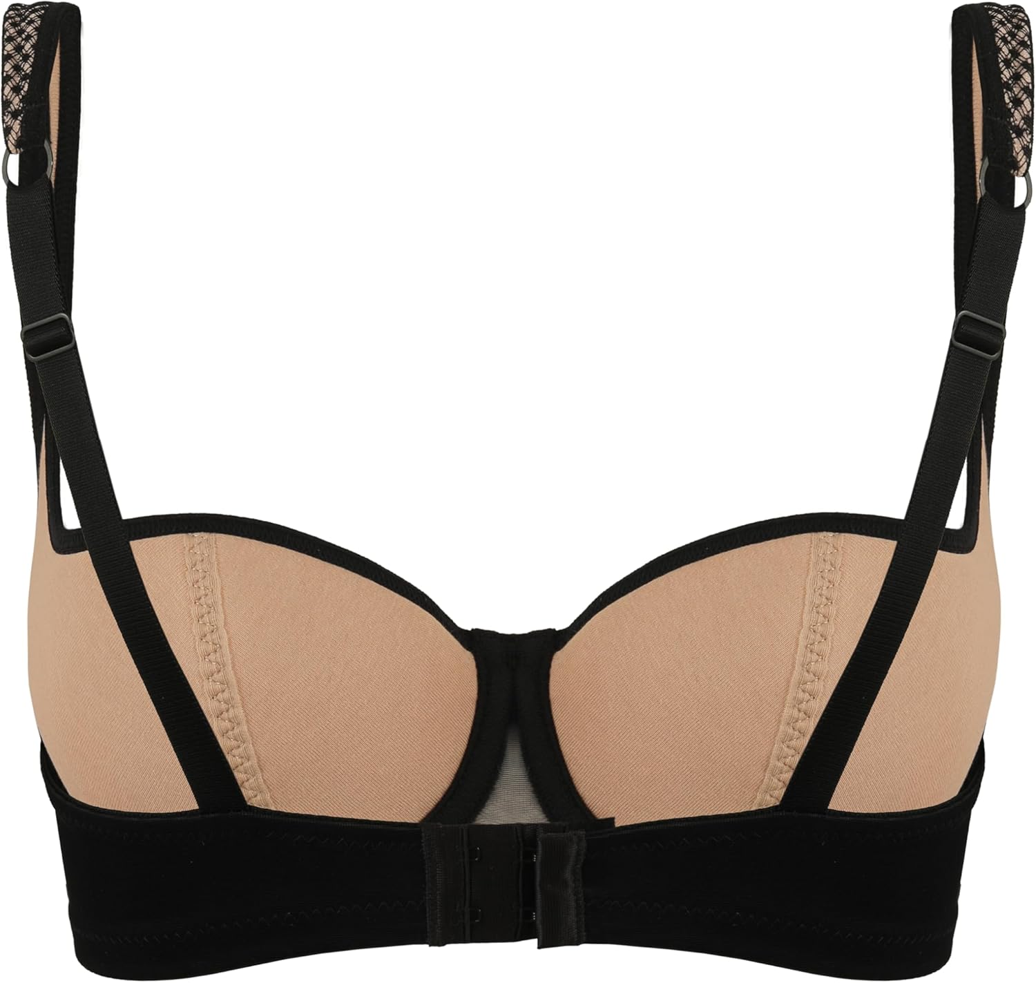 Rosme Women's Balconette Bra with Push Up Effect Plus Size Sexy Lace Demi Half Cup Bra Underwired Low Cut Mesh Bras Kamila - Image 6