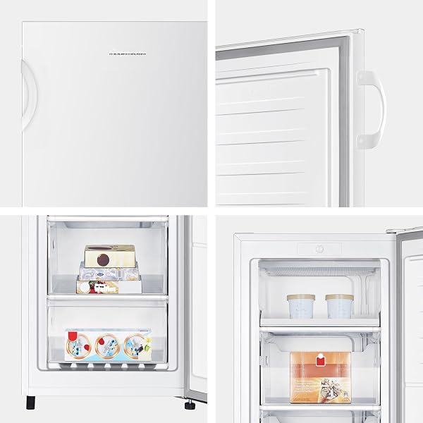 Fridgemaster MTZ55153E Freestanding Upright Freezer, 165 Litres, 143 cm Tall, 4 Star Freezer Rating, 55cm width, E Rated in White - 3