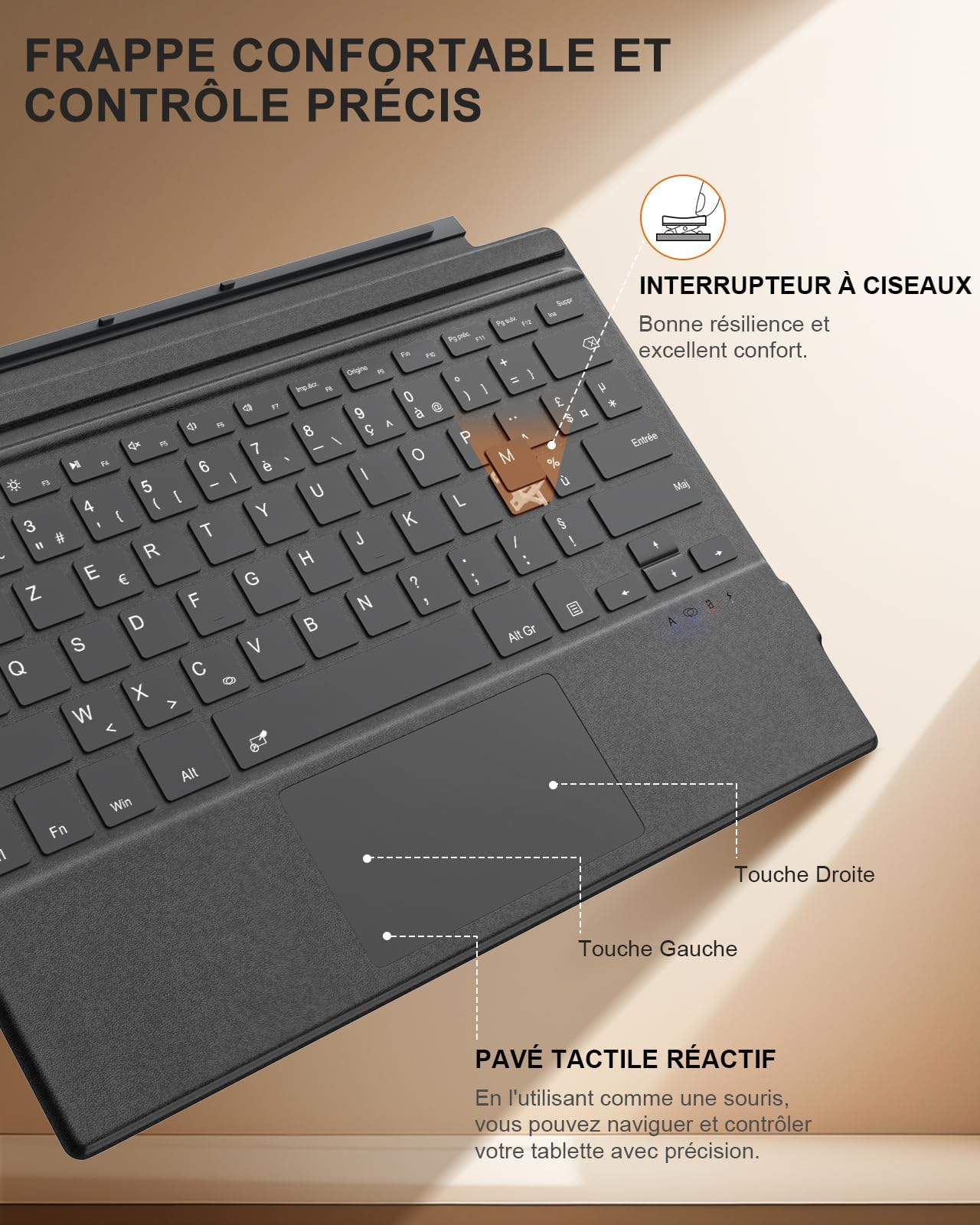 MoKo French Keyboard Compatible with Microsoft Surface Pro 7