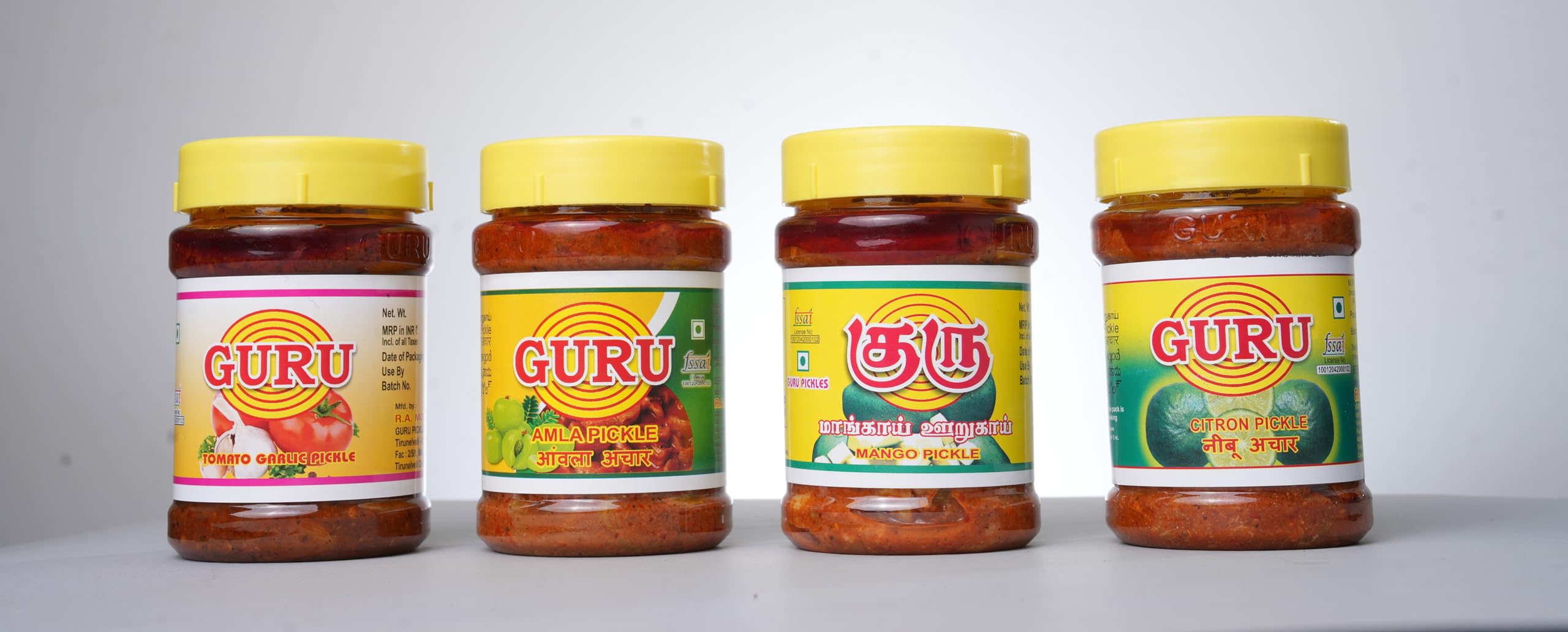 Guru Pickle Combo of 4 (Amla Pickle,Citron Pickle,Mango Pickle,Tomato Garlic Pickle) (B0C3J4KJYX) Amazon Price History, Amazon Price Tracker